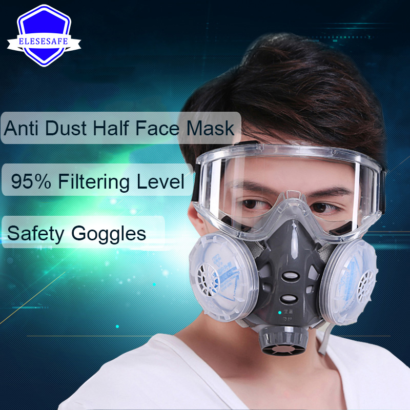 Anti Pollution Mask - Nieuw anti-stofmasker volgelaatsmasker Dubbele 4-laags filters