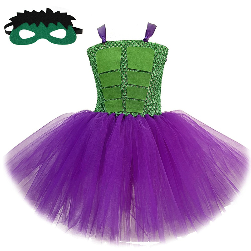 Kids Face Mask - Meisjes voor superheld Hulk kostuum Halloween